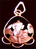 lucky charm locket, Crystal Ganpathi