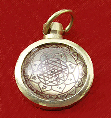 lucky charm locket, Shri Yantra